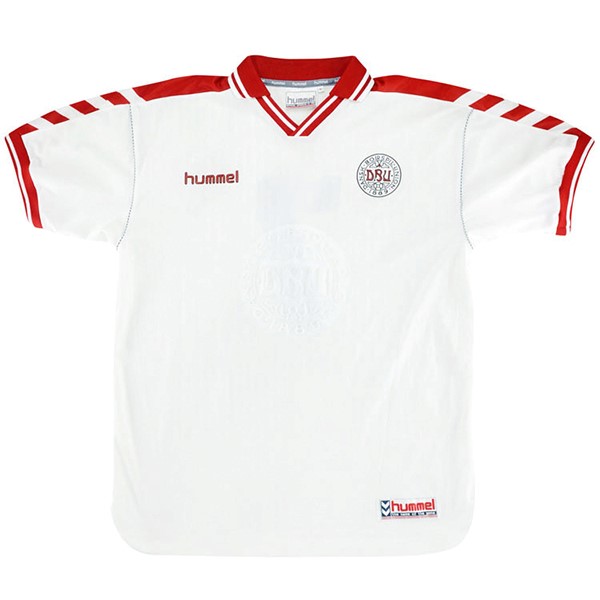 Tailandia Camiseta Dinamarca 2ª Retro 1998 Blanco